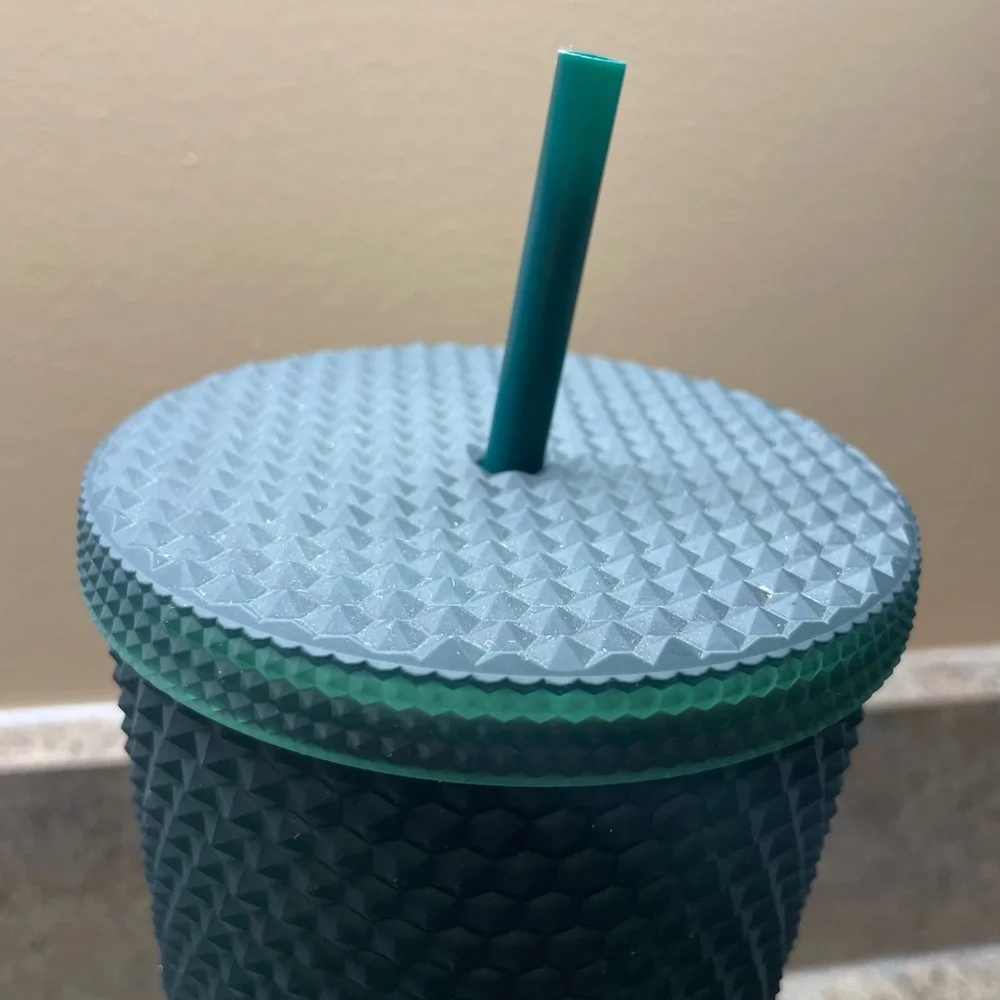 Starbucks Matte Dark Green Studded Venti Tumbler Iced Coffee Cold Cup